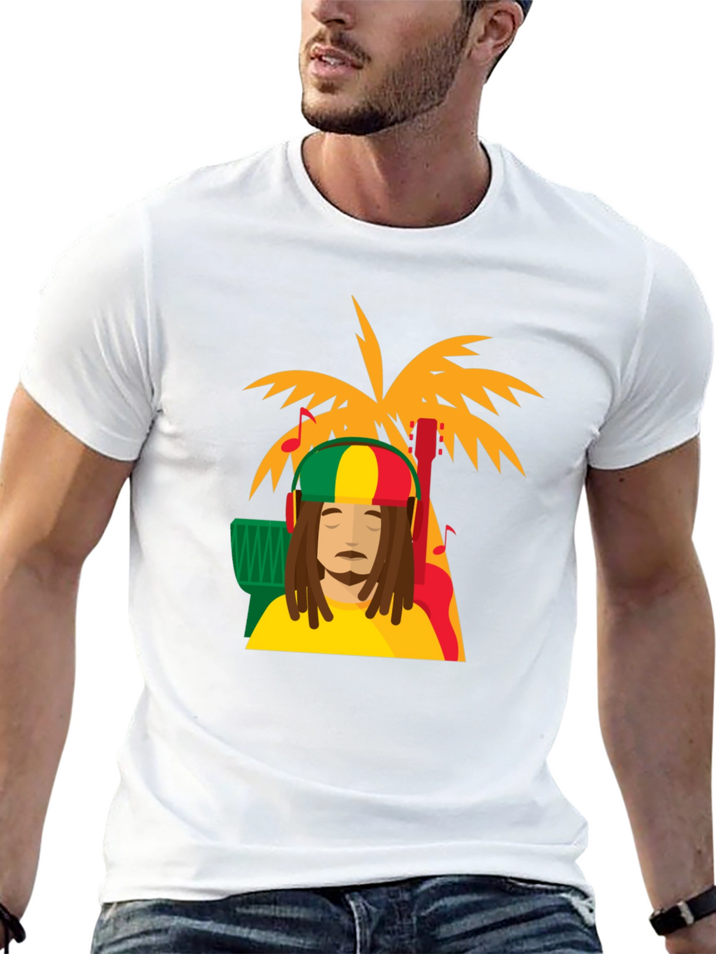 Rasta Man Tee - Island Vibes Black T-Shirt