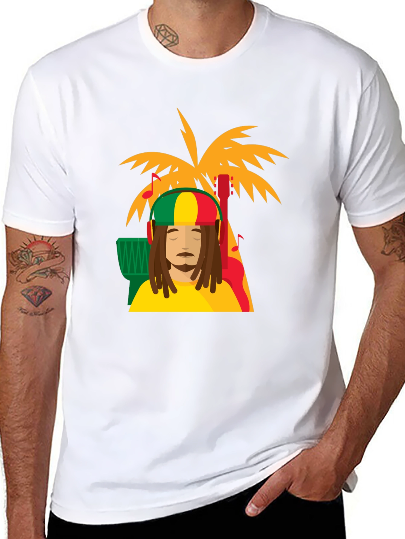 Rasta Man Tee - Island Vibes Black T-Shirt