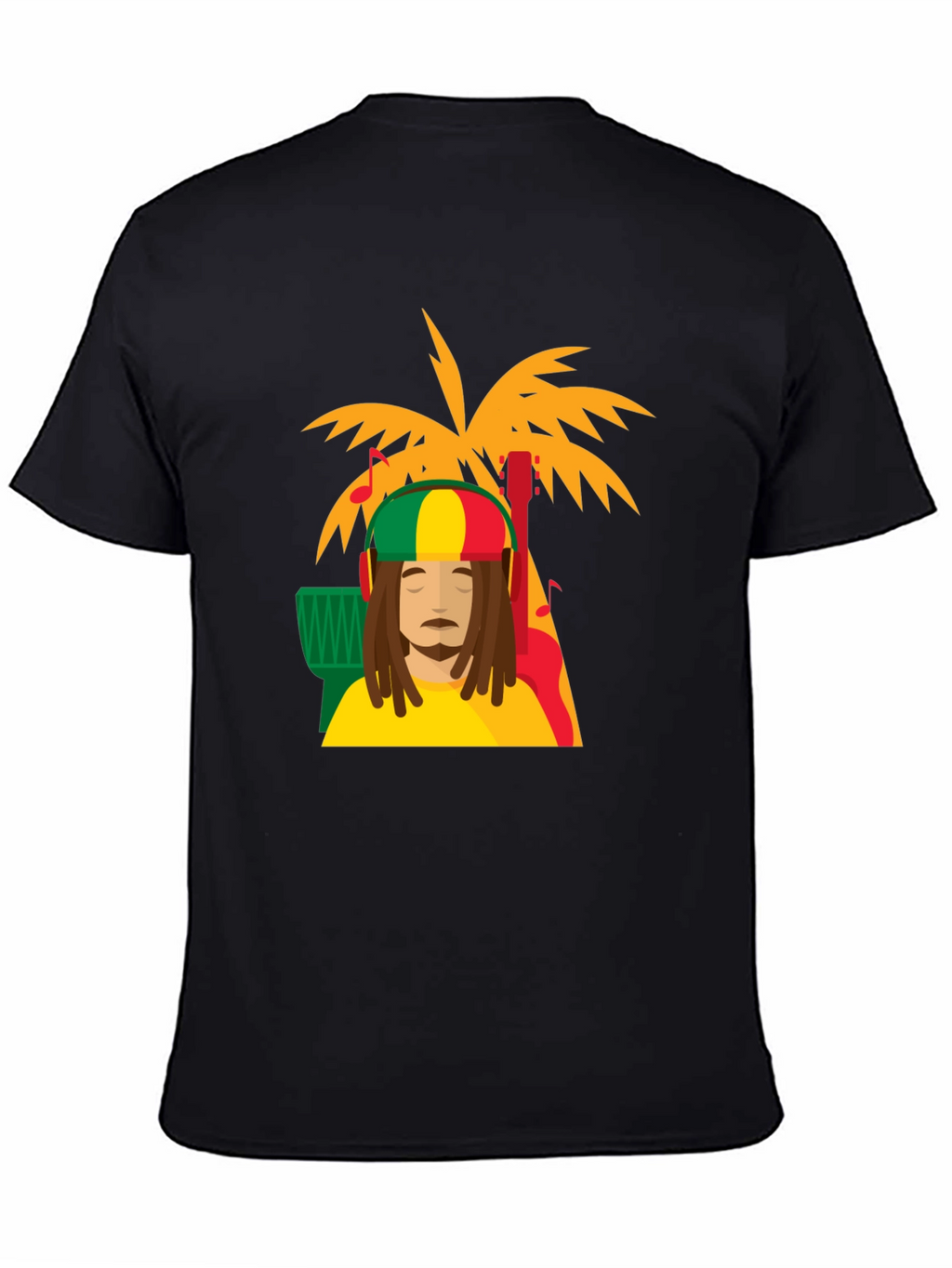 Rasta Man Tee - Island Vibes Black T-Shirt
