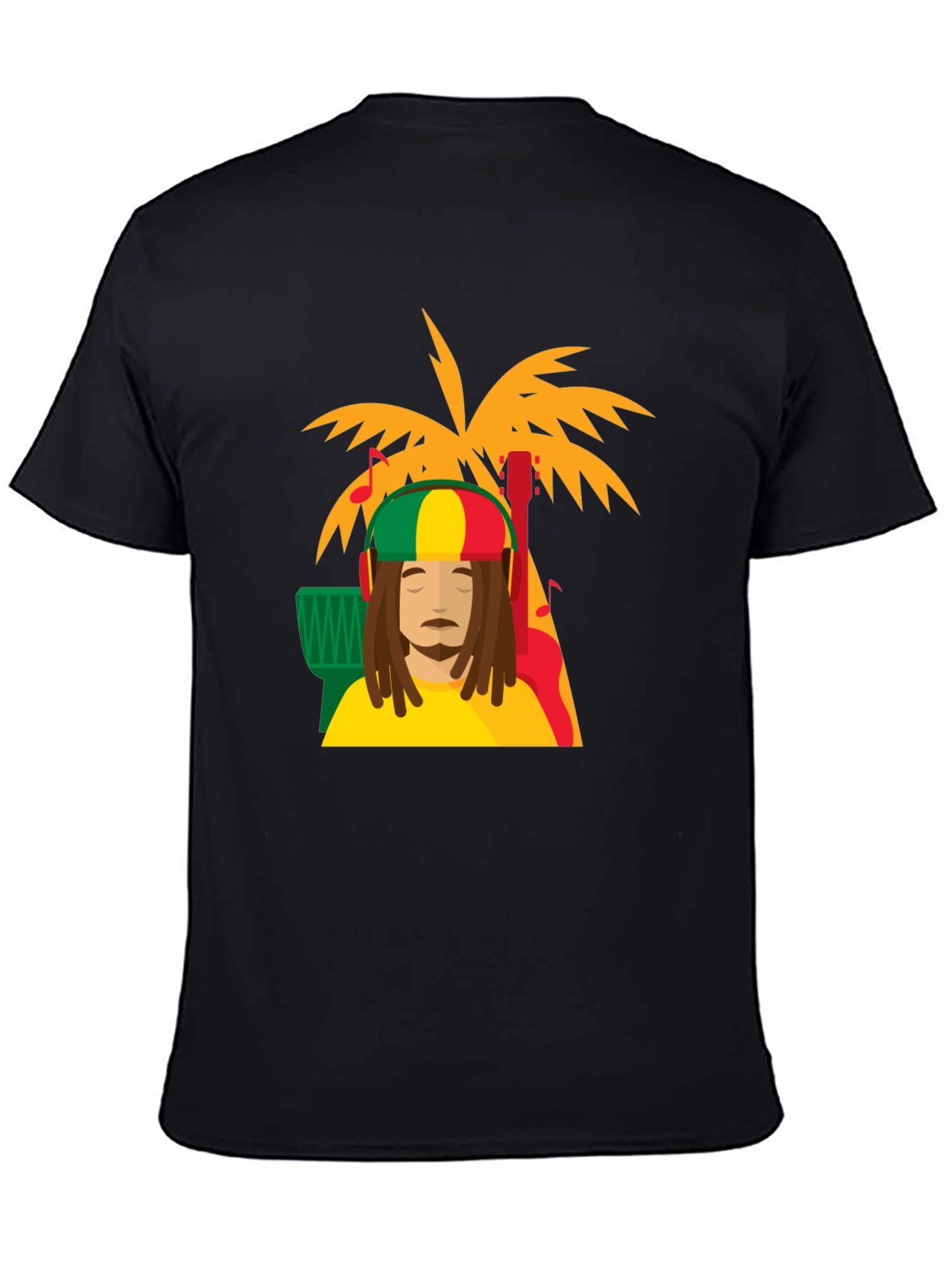 Rasta Man Tee - Island Vibes Black T-Shirt
