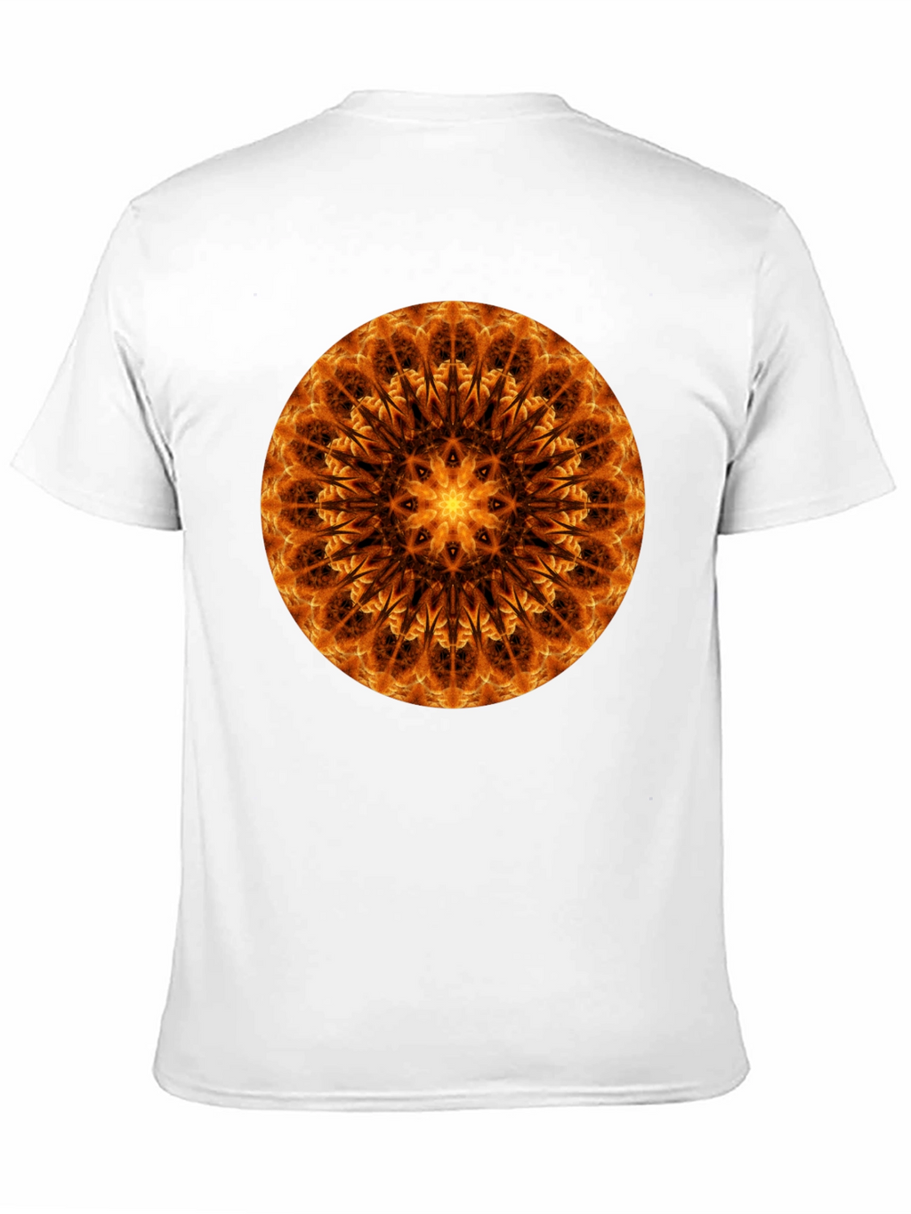 Fiery Mandala Graphic Tee - Unique Spiritual Design