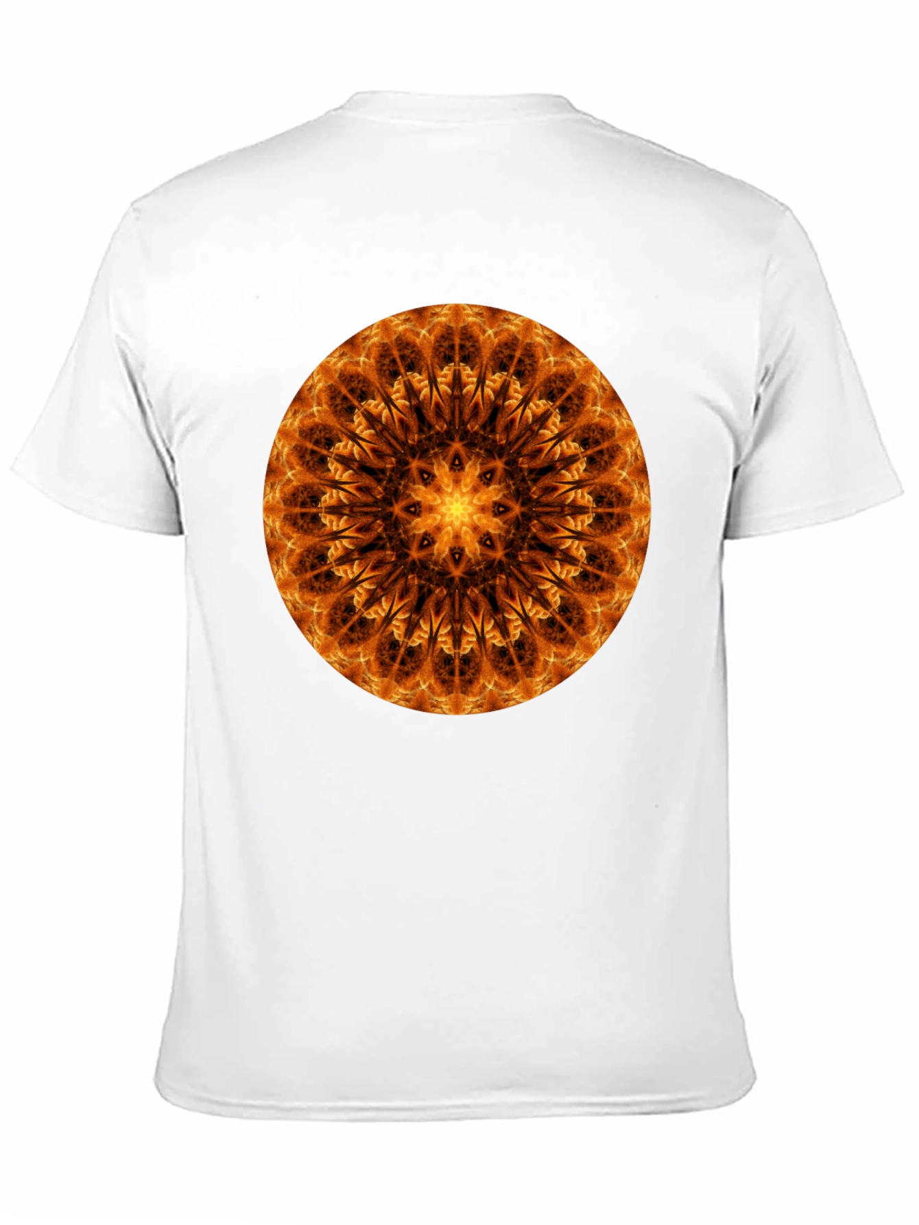 Fiery Mandala Graphic Tee - Unique Spiritual Design