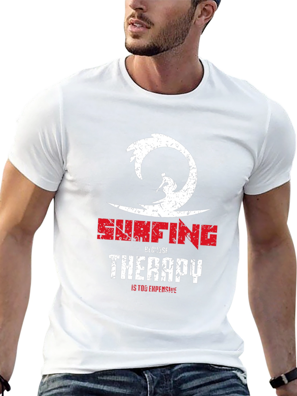 Surfing Therapy Graphic Tee - Stylish Comfort