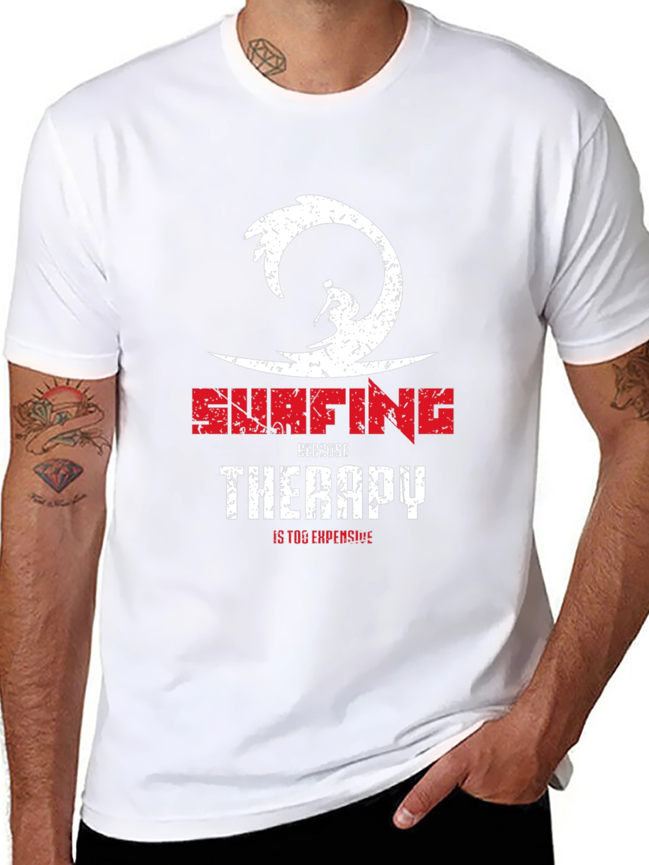 Surfing Therapy Graphic Tee - Stylish Comfort