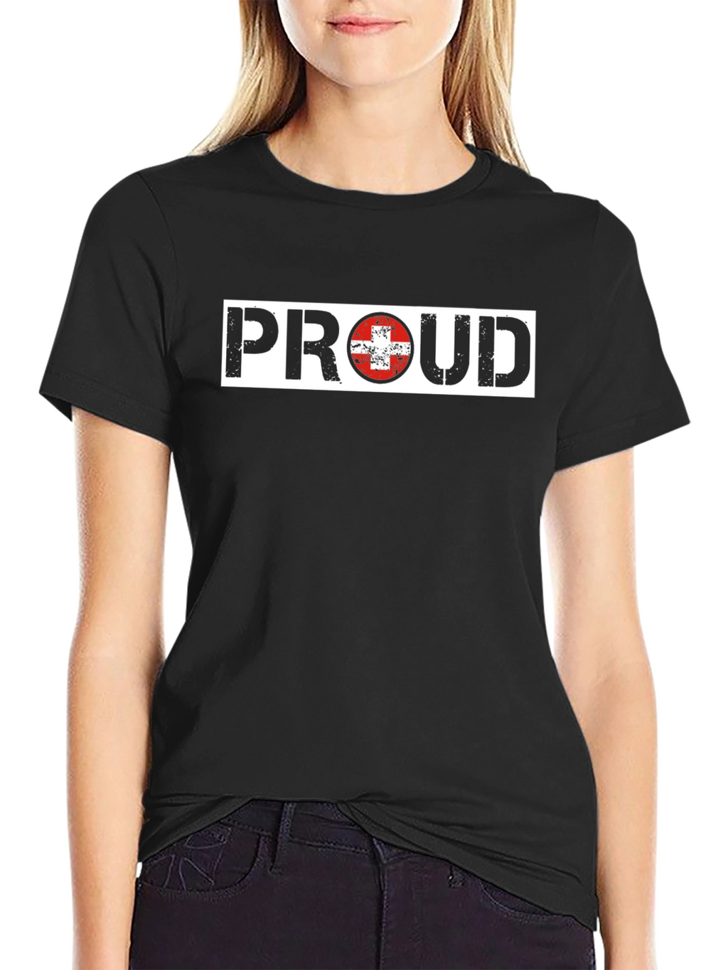 Proud Switzerland Flag Graphic T-Shirt