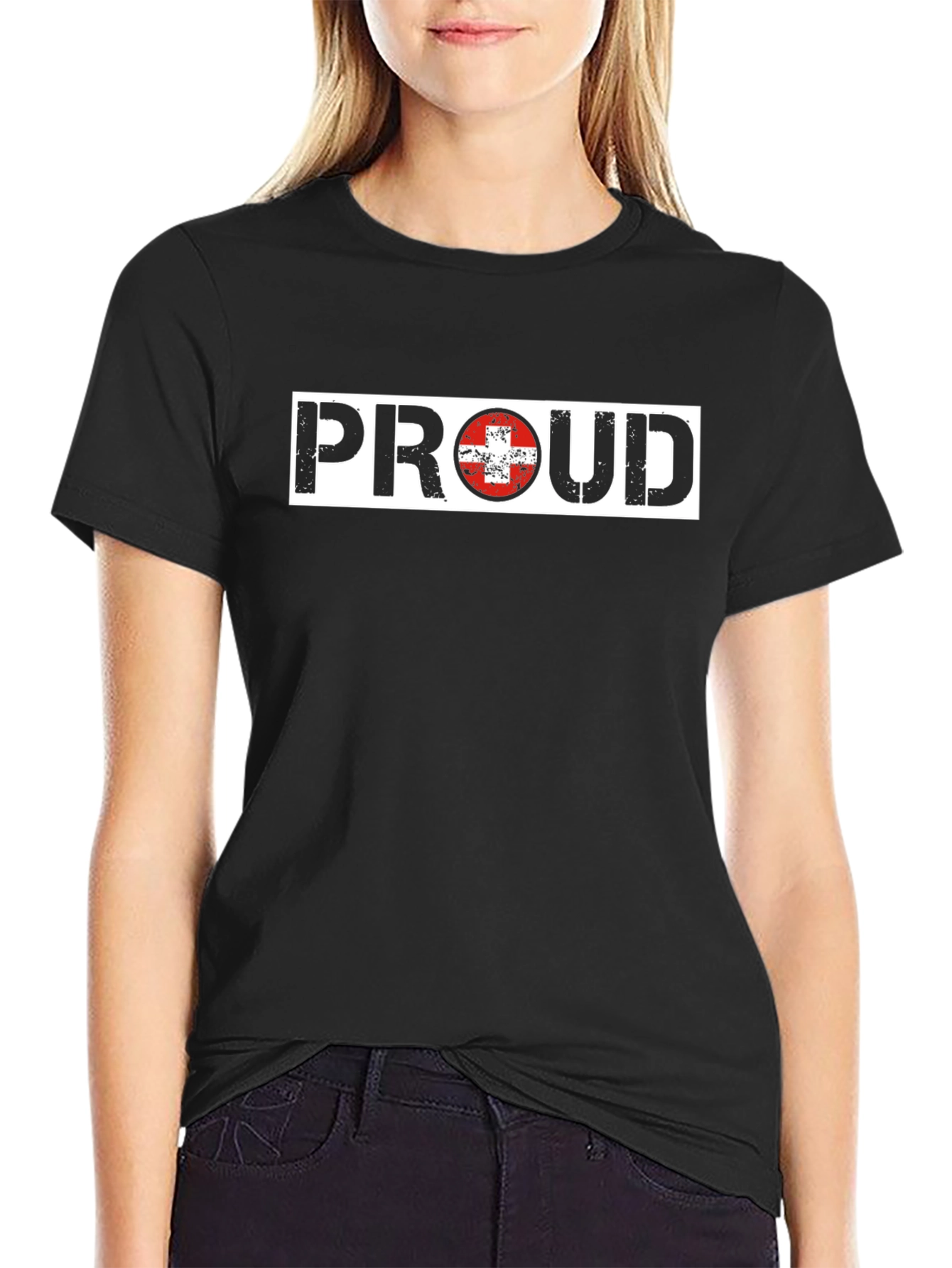 Proud Switzerland Flag Graphic T-Shirt