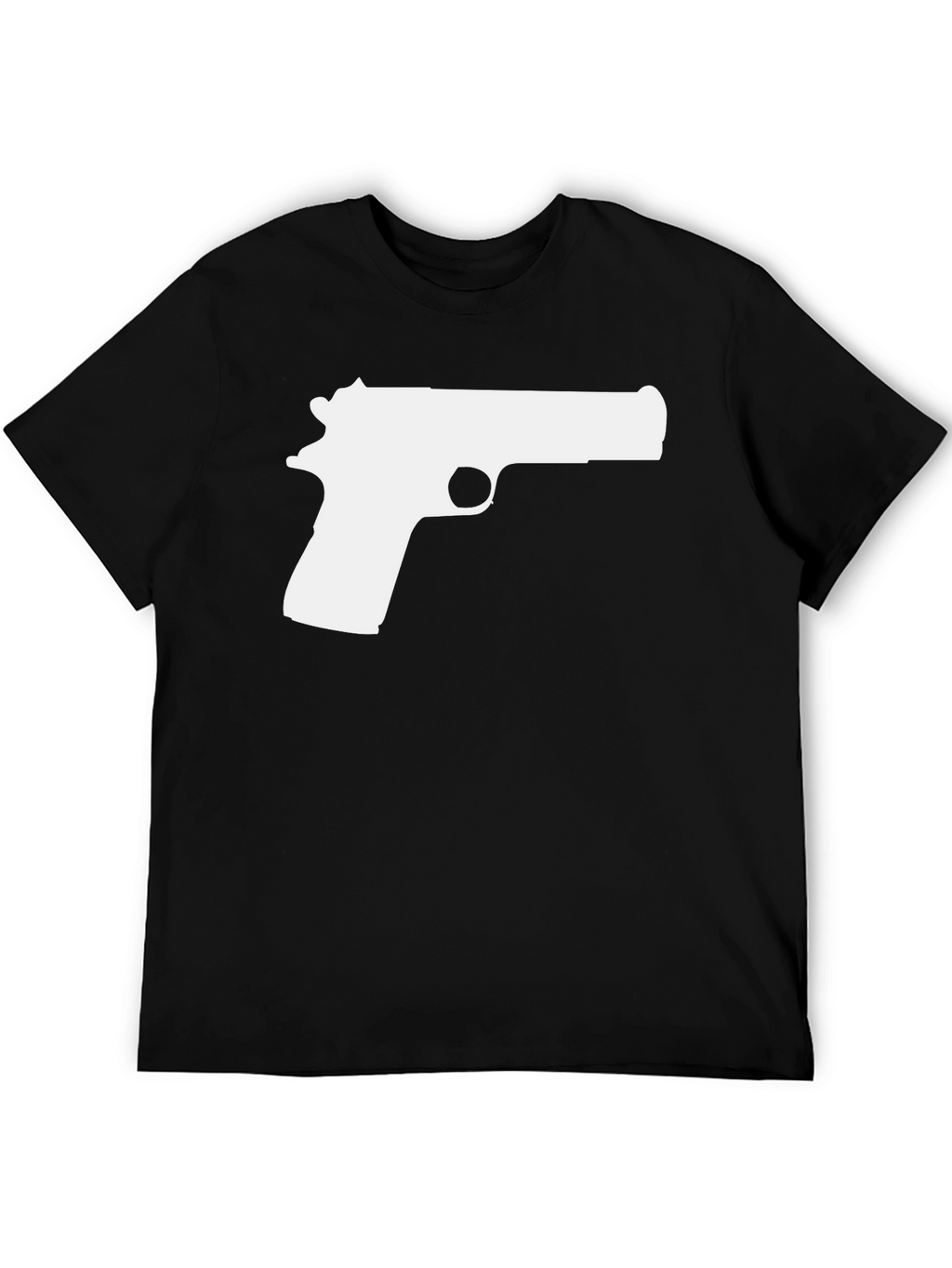 Pistol Graphic Tee - Black Cotton T-Shirt