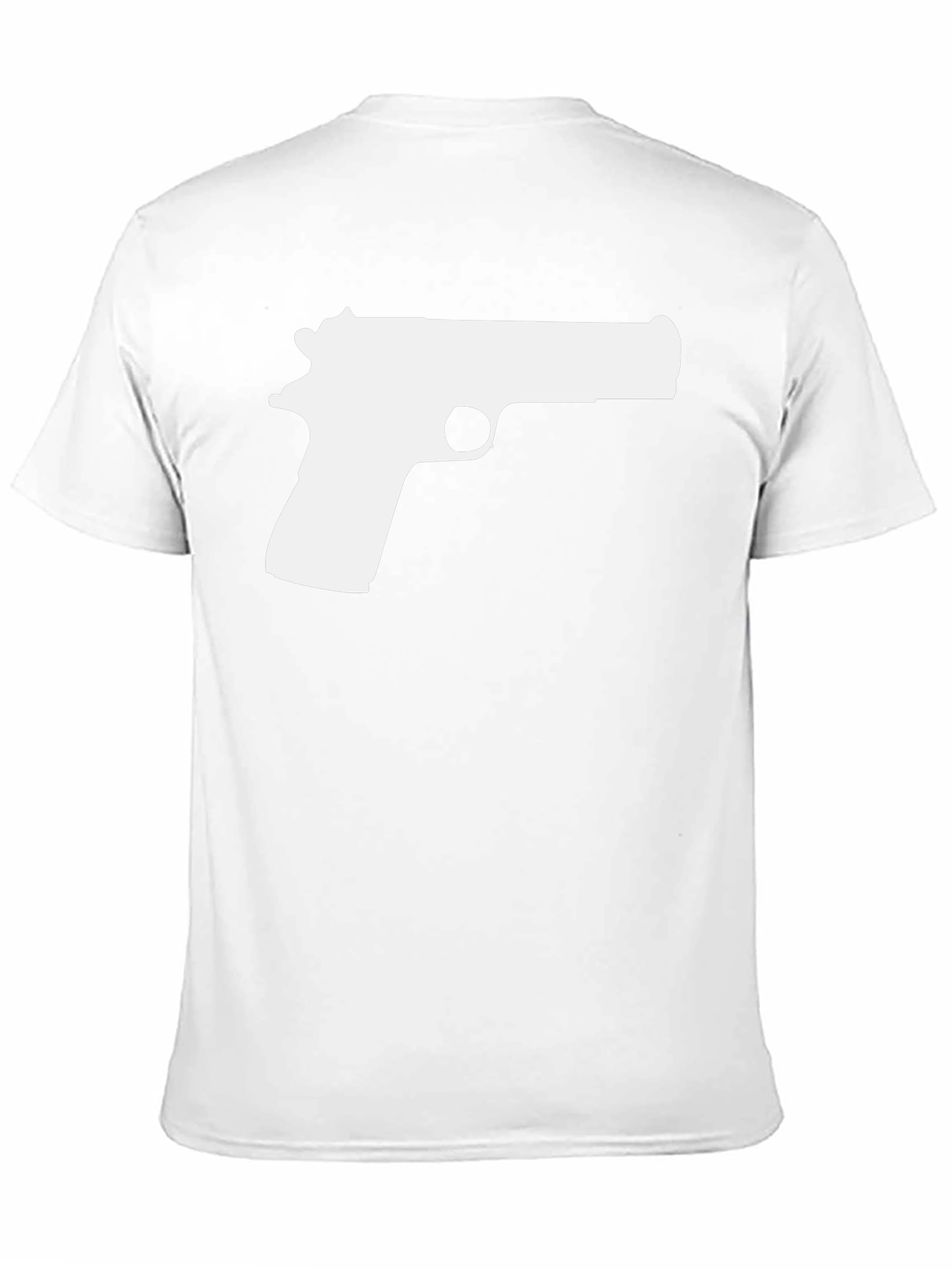 Pistol Graphic Tee - Black Cotton T-Shirt