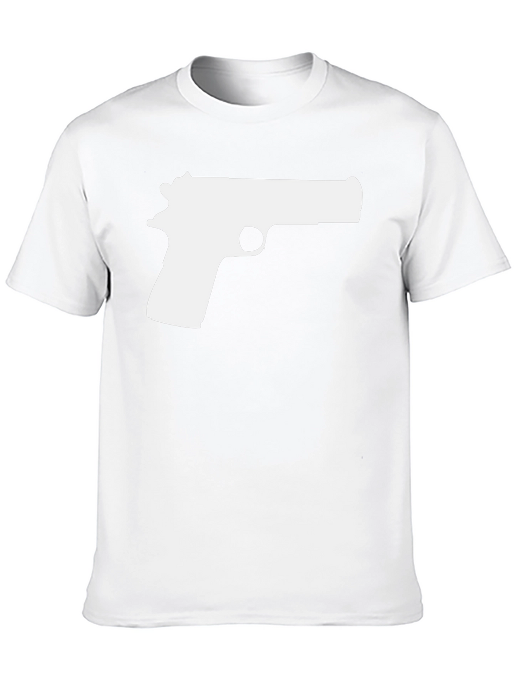 Pistol Graphic Tee - Black Cotton T-Shirt