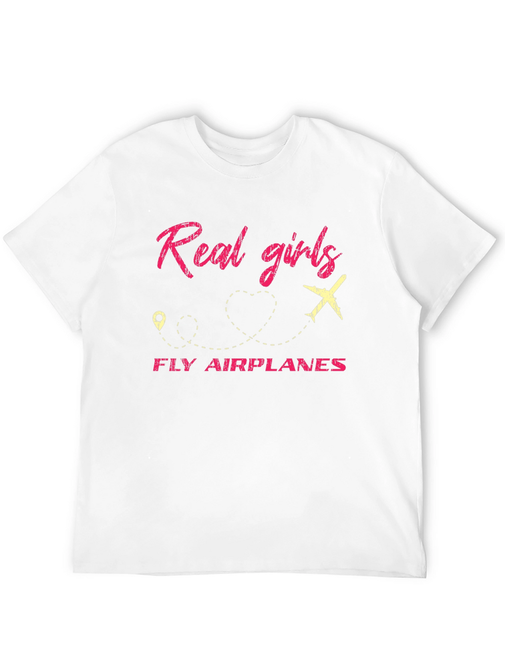 Real Girls Fly Airplanes Graphic Tee