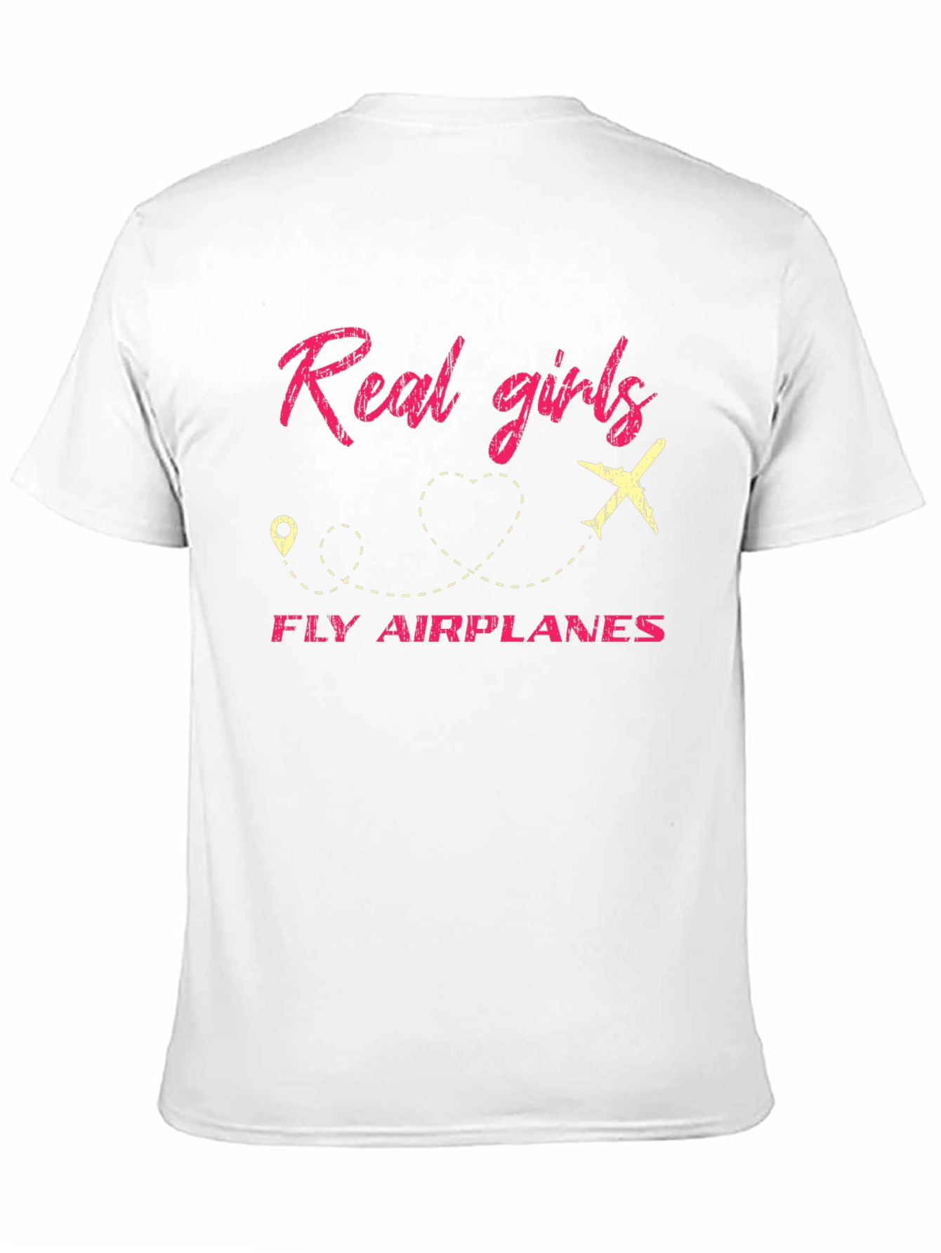 Real Girls Fly Airplanes Graphic Tee