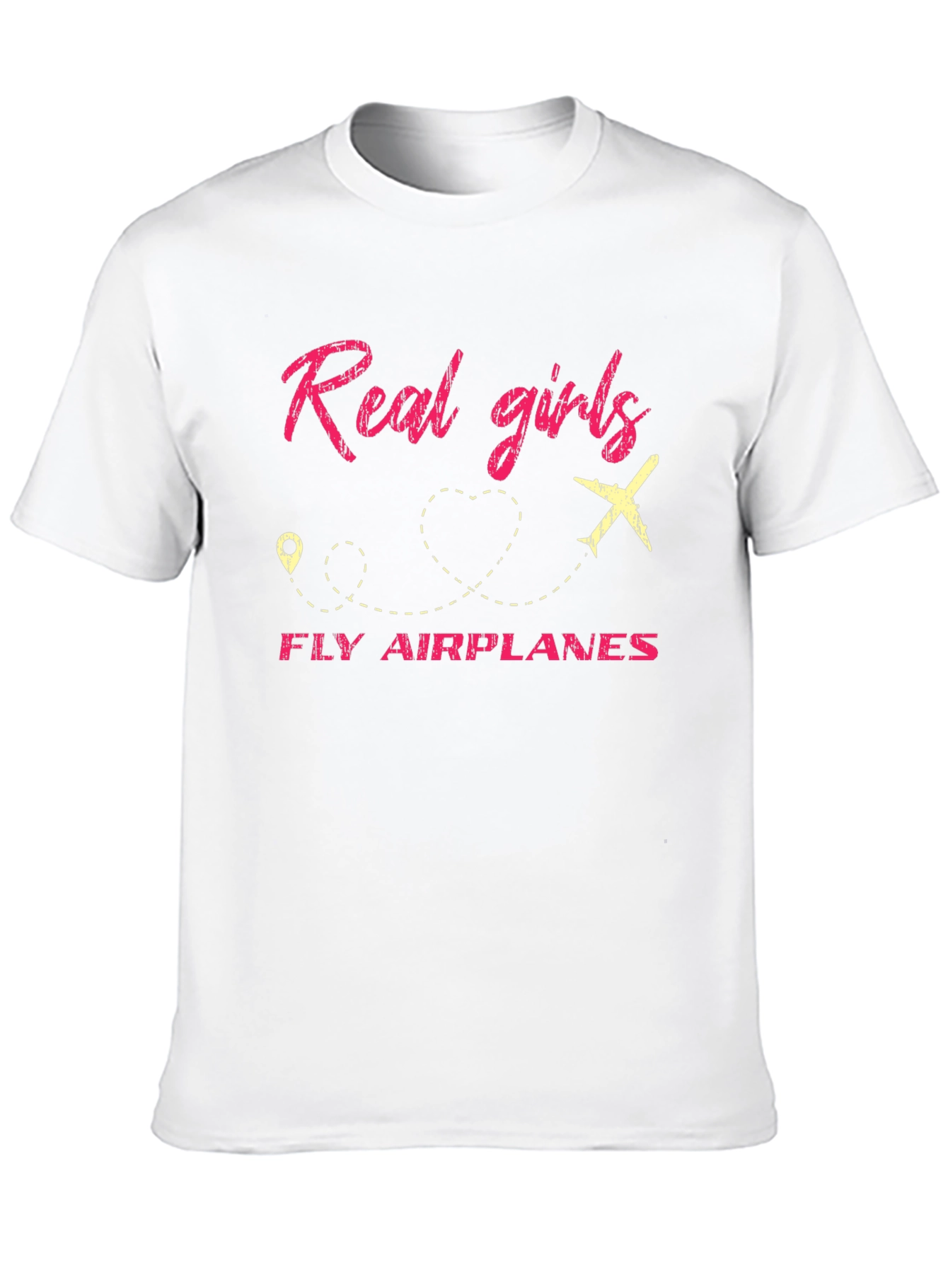 Real Girls Fly Airplanes Graphic Tee