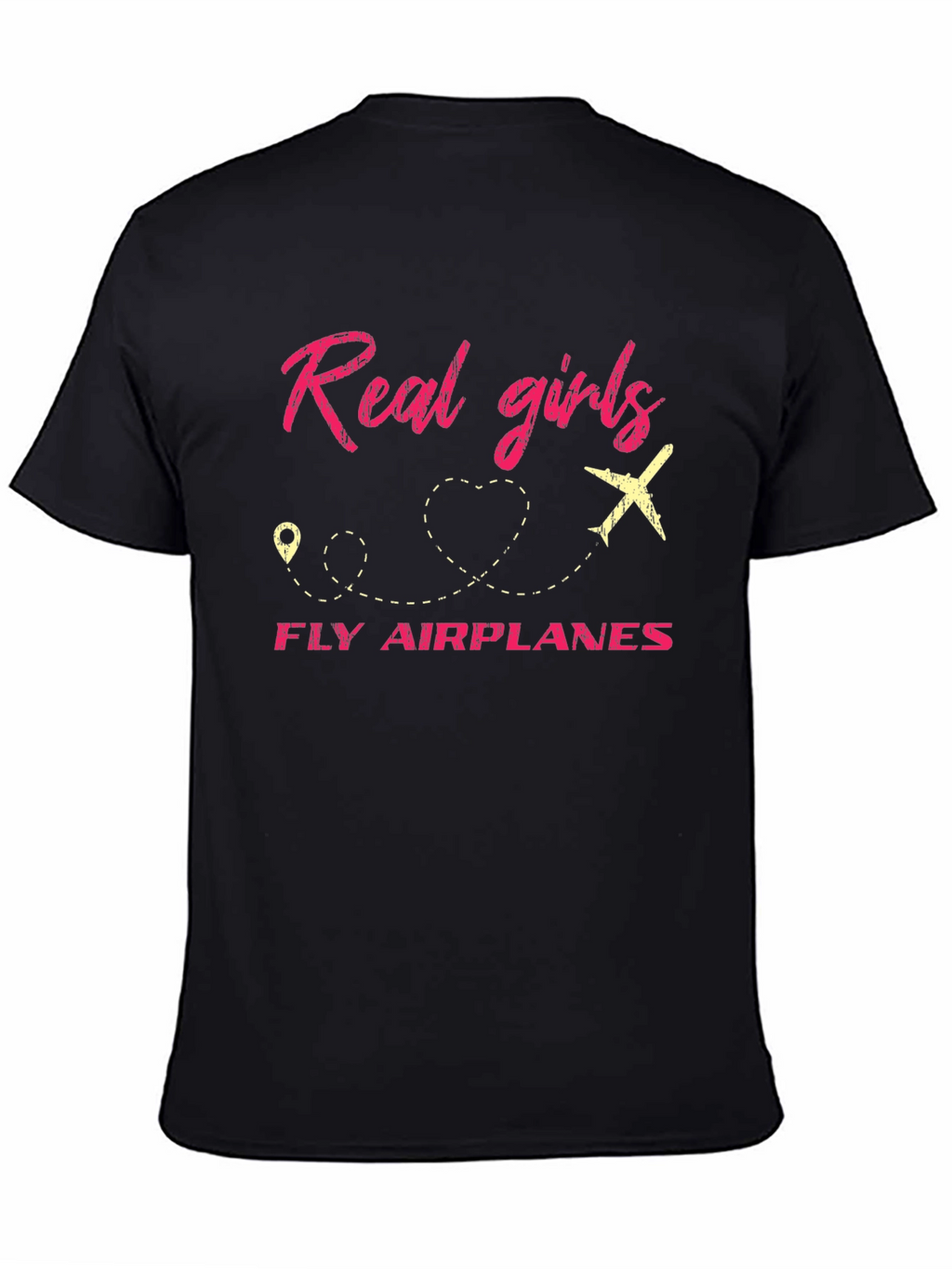 Real Girls Fly Airplanes Graphic Tee