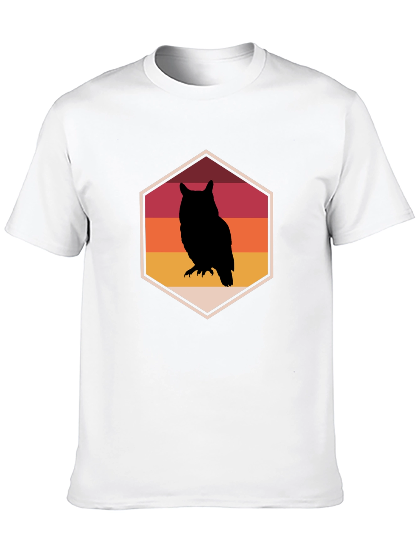 Retro Owl Graphic Tee - Mens Black T-Shirt