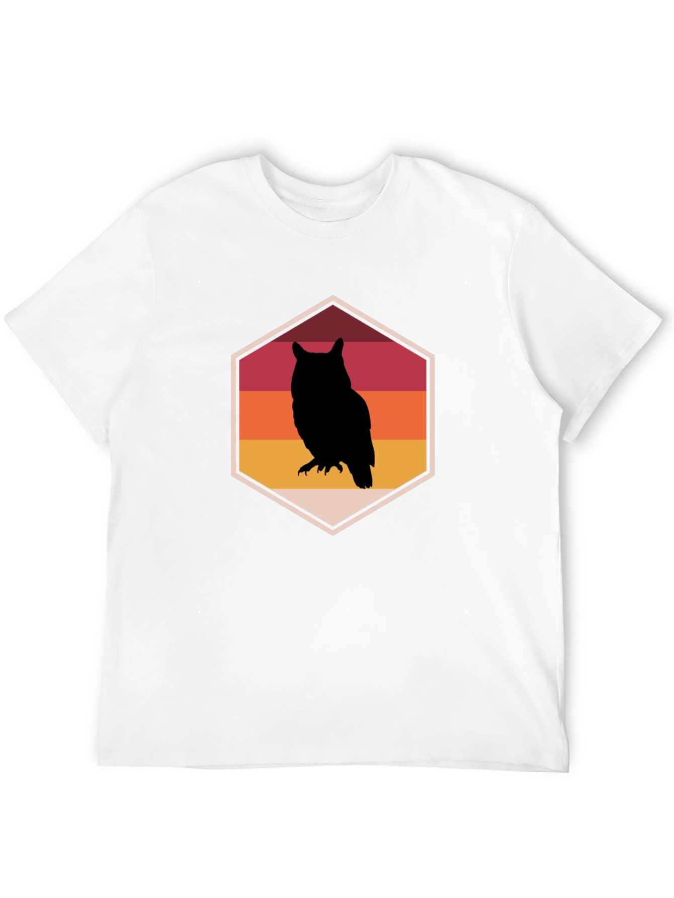 Retro Owl Graphic Tee - Mens Black T-Shirt