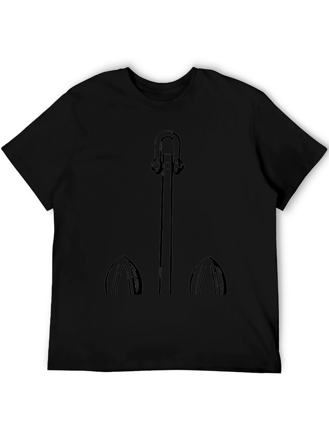 Anchor Graphic Tee - Black Casual Comfort