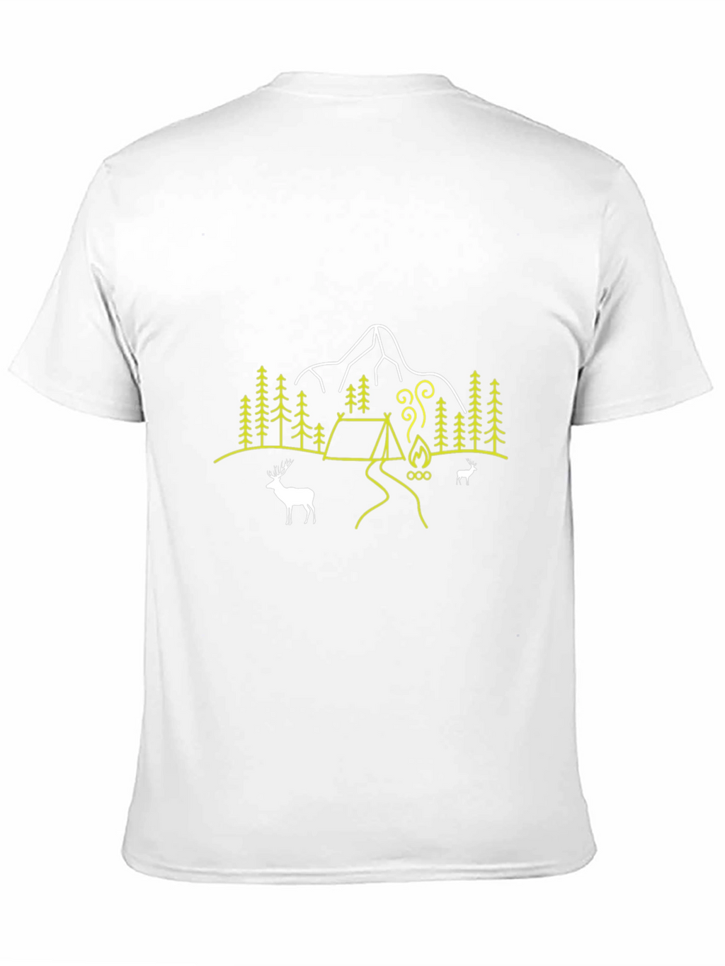 Outdoor Adventure Graphic Tee - Mountain Campfire Design
