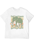 Retro Elephant Graphic Tee - Unisex