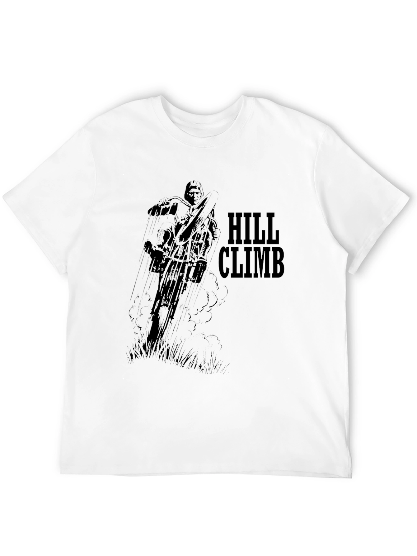 Hill Climb Graphic Tee - Classic Black Cotton T-Shirt