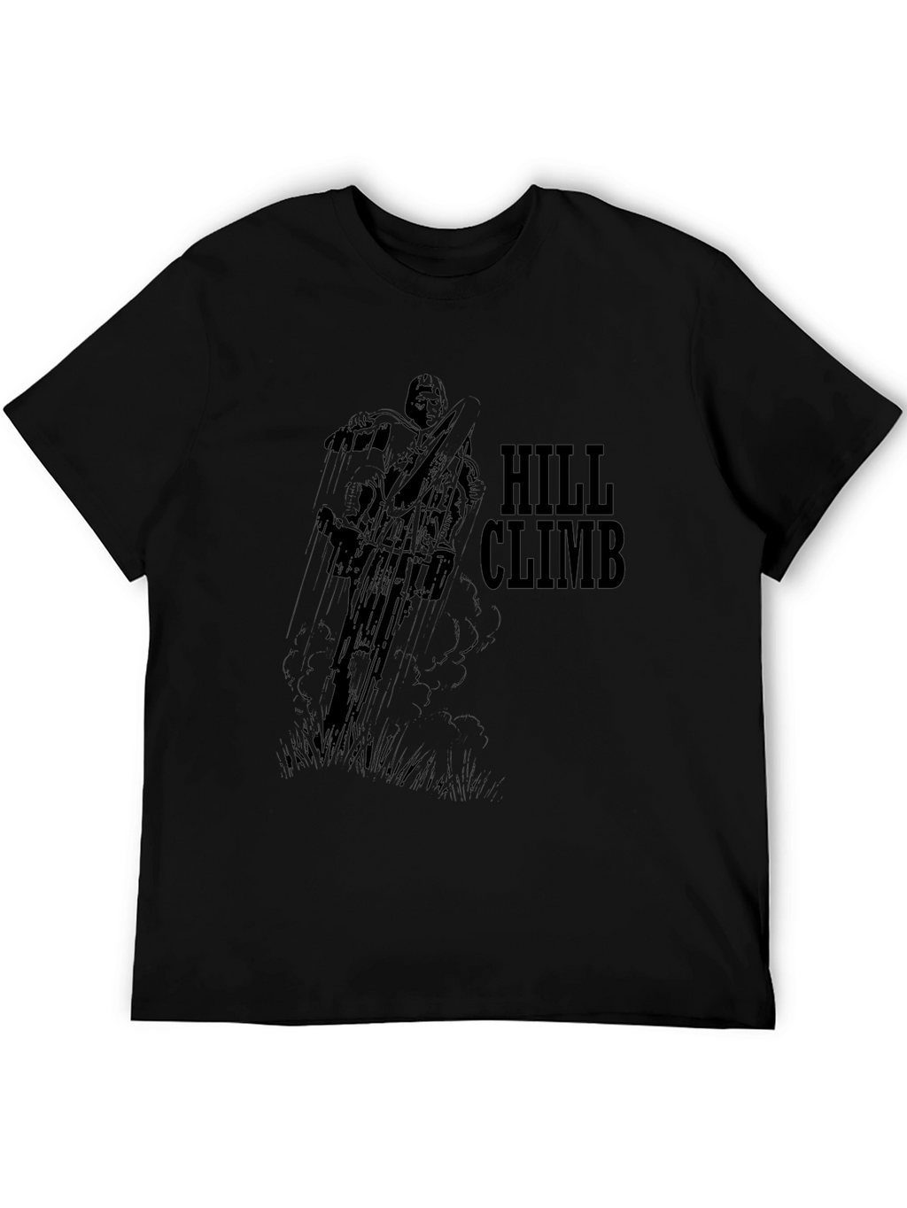 Hill Climb Graphic Tee - Classic Black Cotton T-Shirt