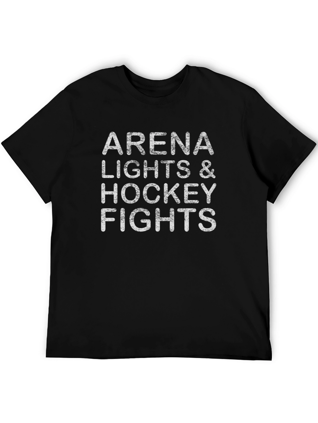 Arena Lights & Hockey Fights Black Graphic T-Shirt