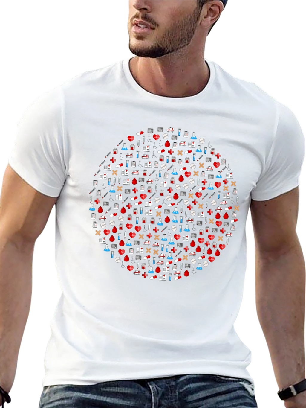 Novelty Medical Print T-Shirt