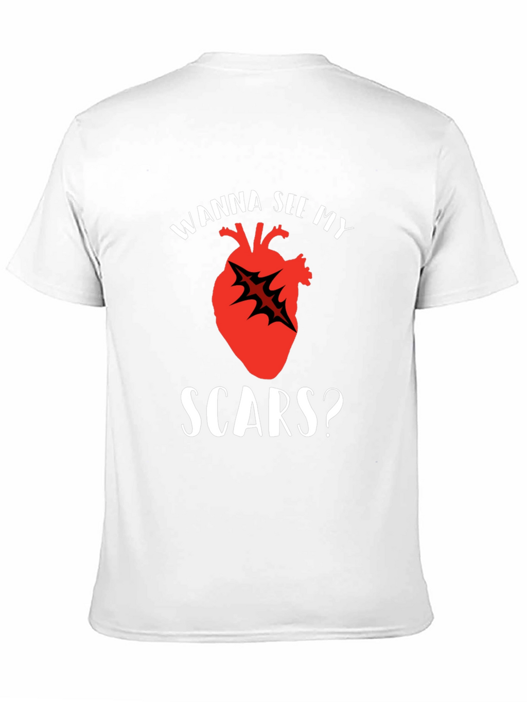 Wanna See My Scars Heart T-Shirt