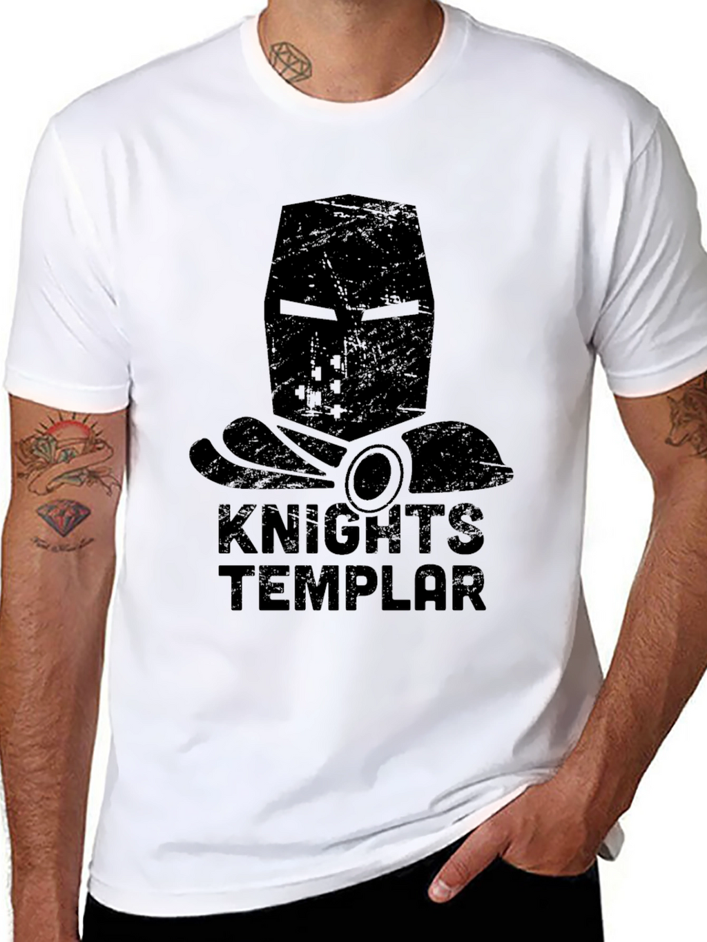 Knights Templar Graphic Tee - Black