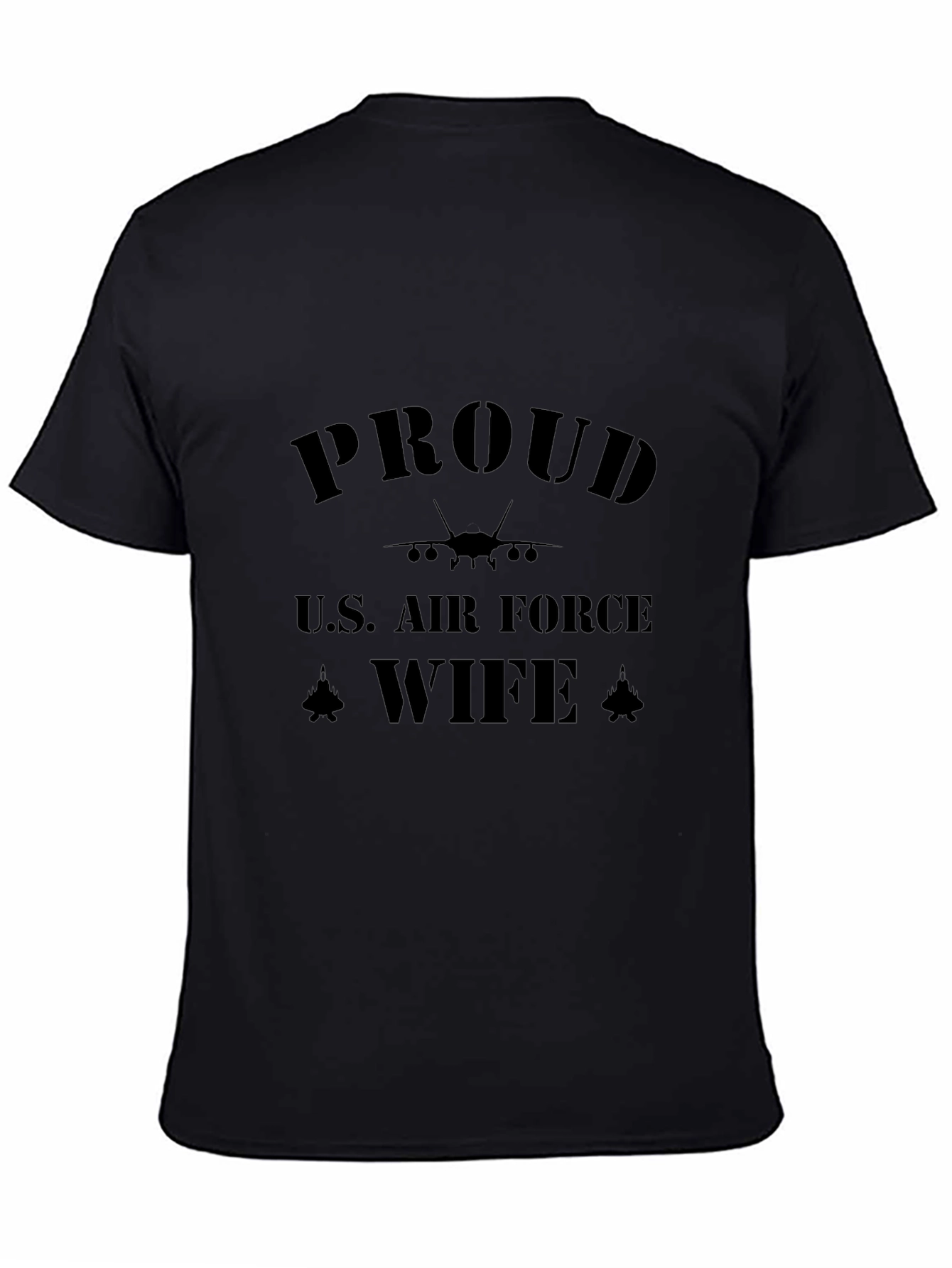 Proud U.S. Air Force Wife Black T-Shirt