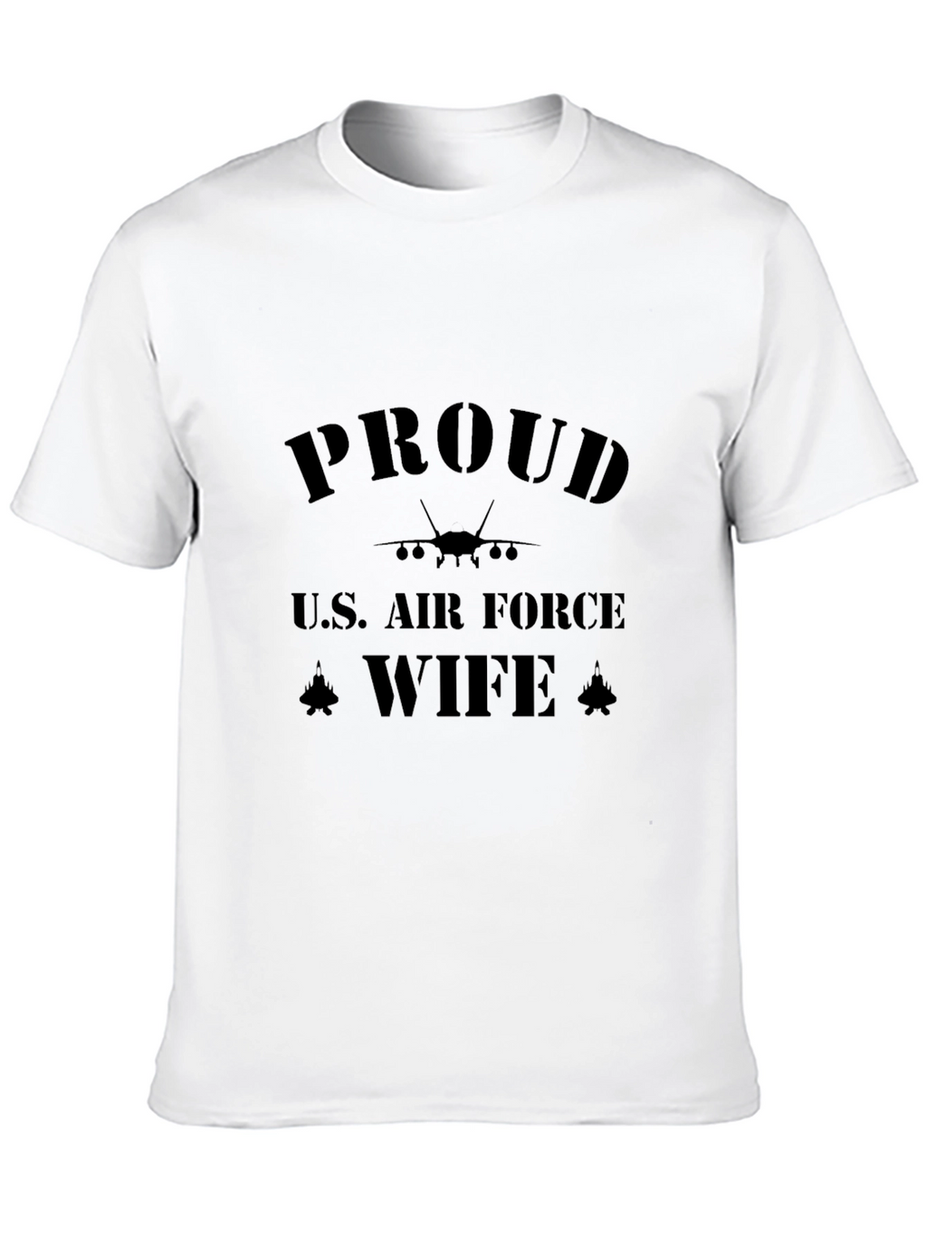 Proud U.S. Air Force Wife Black T-Shirt