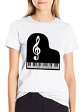 Musical Piano T-Shirt - Classic Design