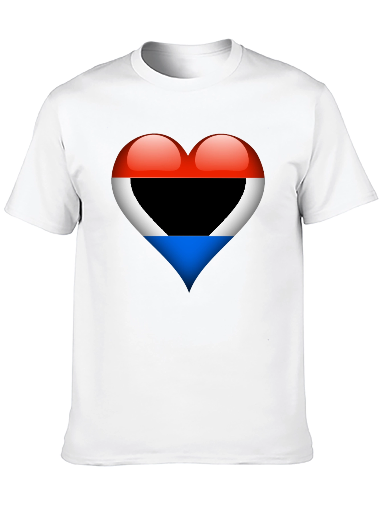 Heart Flag T-Shirt: Red White Blue Design