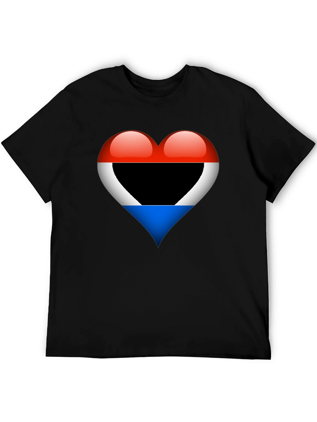 Heart Flag T-Shirt: Red White Blue Design