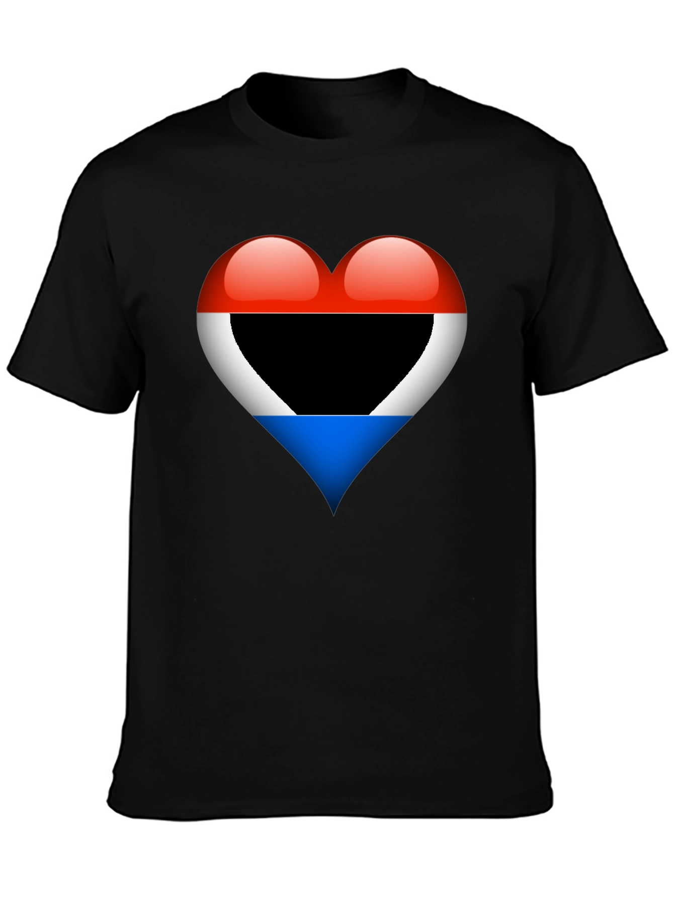 Heart Flag T-Shirt: Red White Blue Design