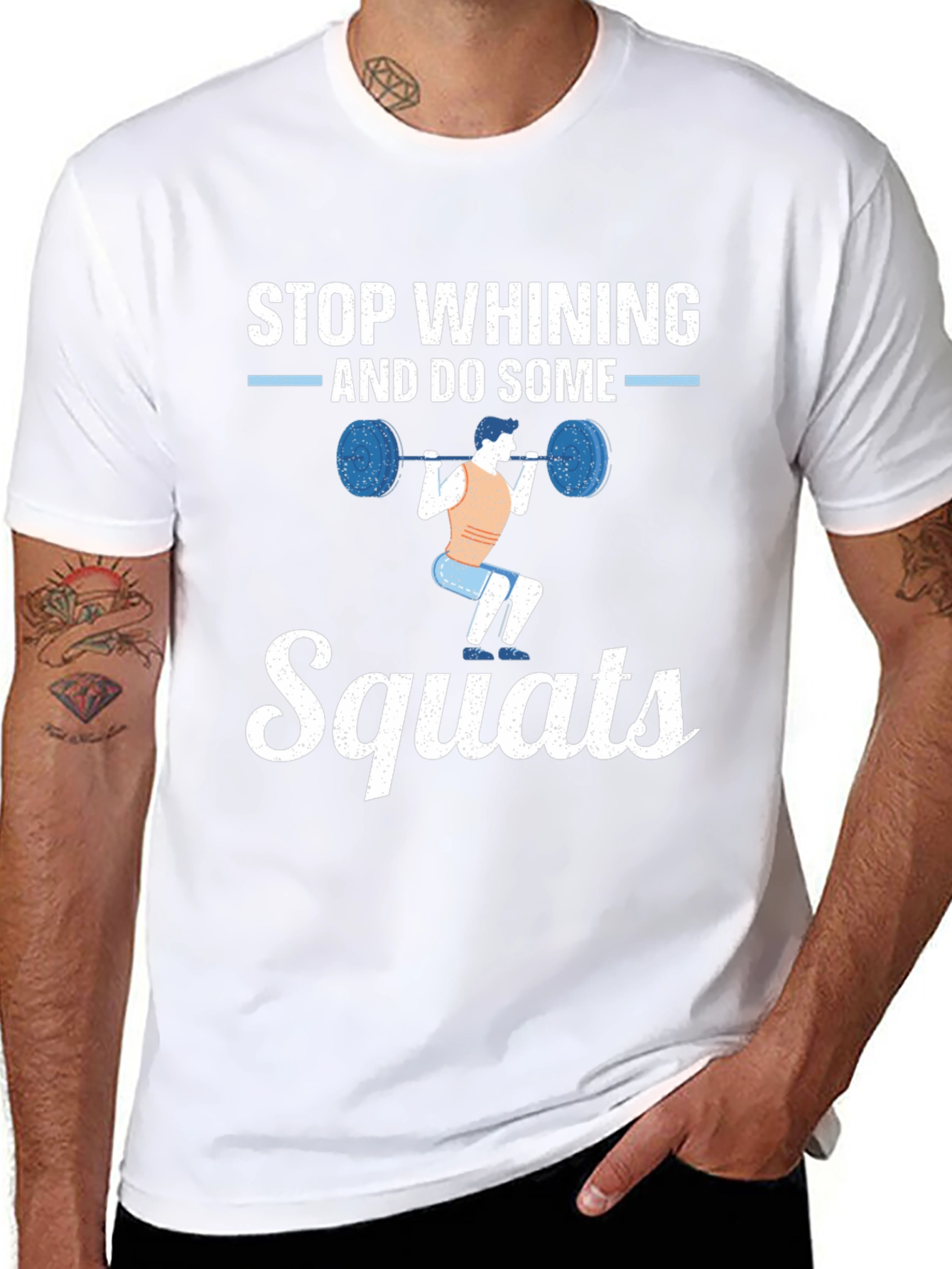 Stop Whining Squats Graphic Tee
