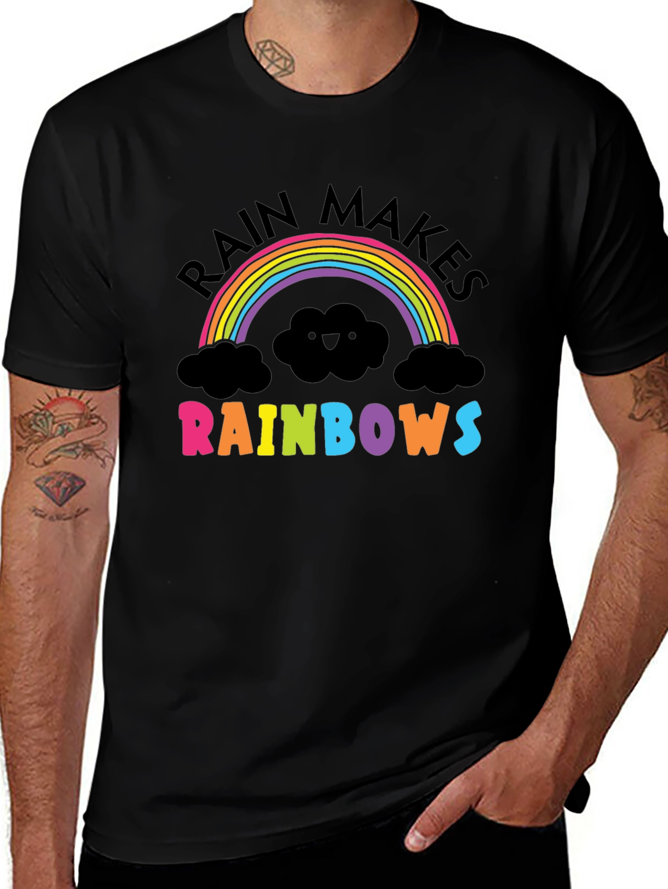 Rain Makes Rainbows Graphic T-Shirt