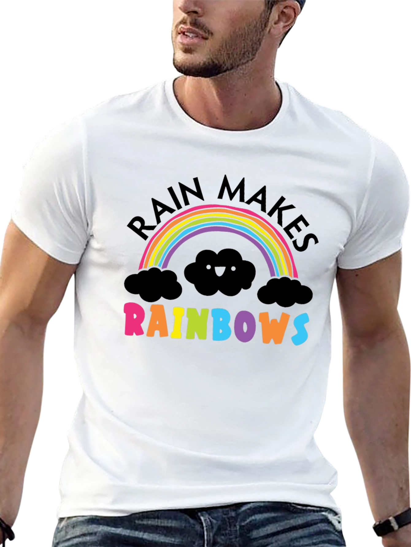 Rain Makes Rainbows Graphic T-Shirt