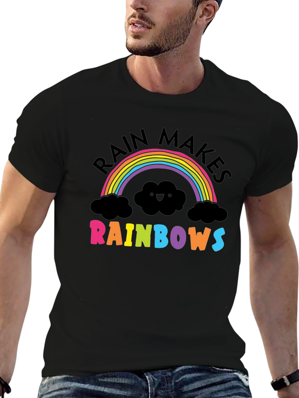 Rain Makes Rainbows Graphic T-Shirt