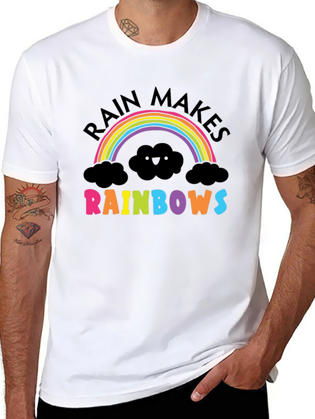 Rain Makes Rainbows Graphic T-Shirt