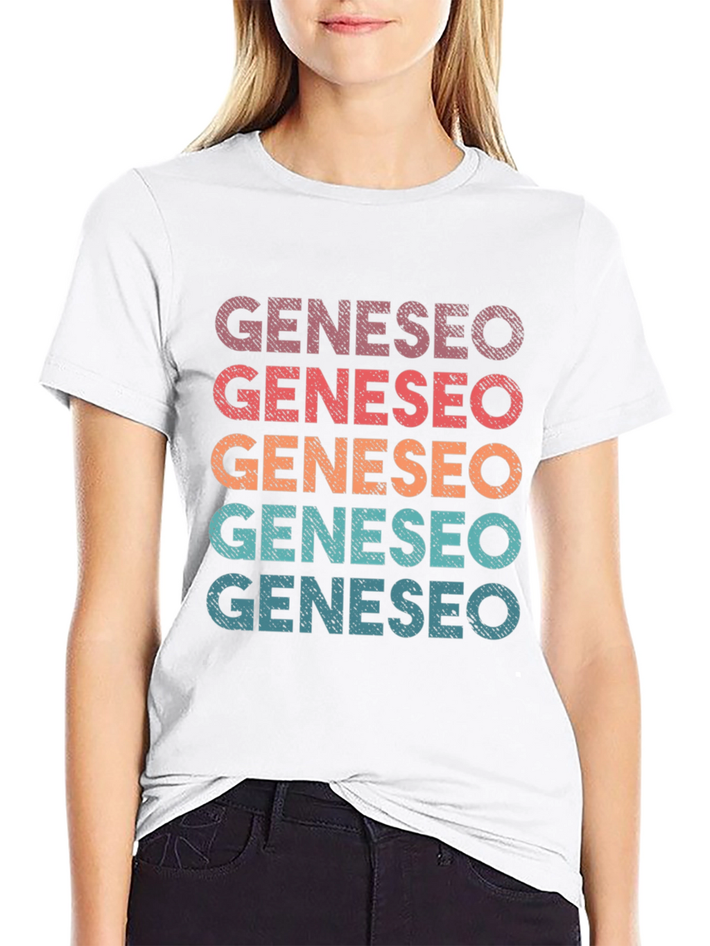 Geneseo Retro Stacked Text Graphic T-Shirt