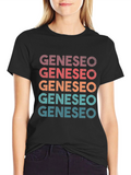 Geneseo Retro Stacked Text Graphic T-Shirt