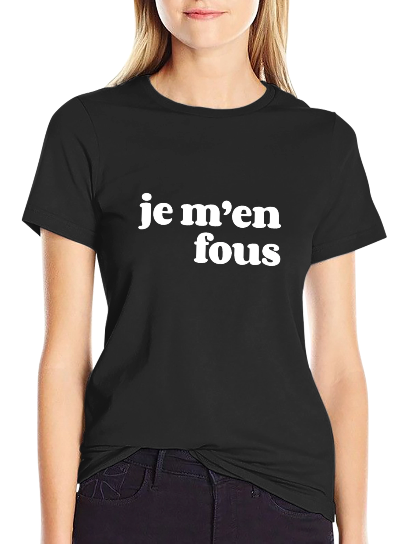 Je Men Fous Graphic Tee - Casual Black T-Shirt