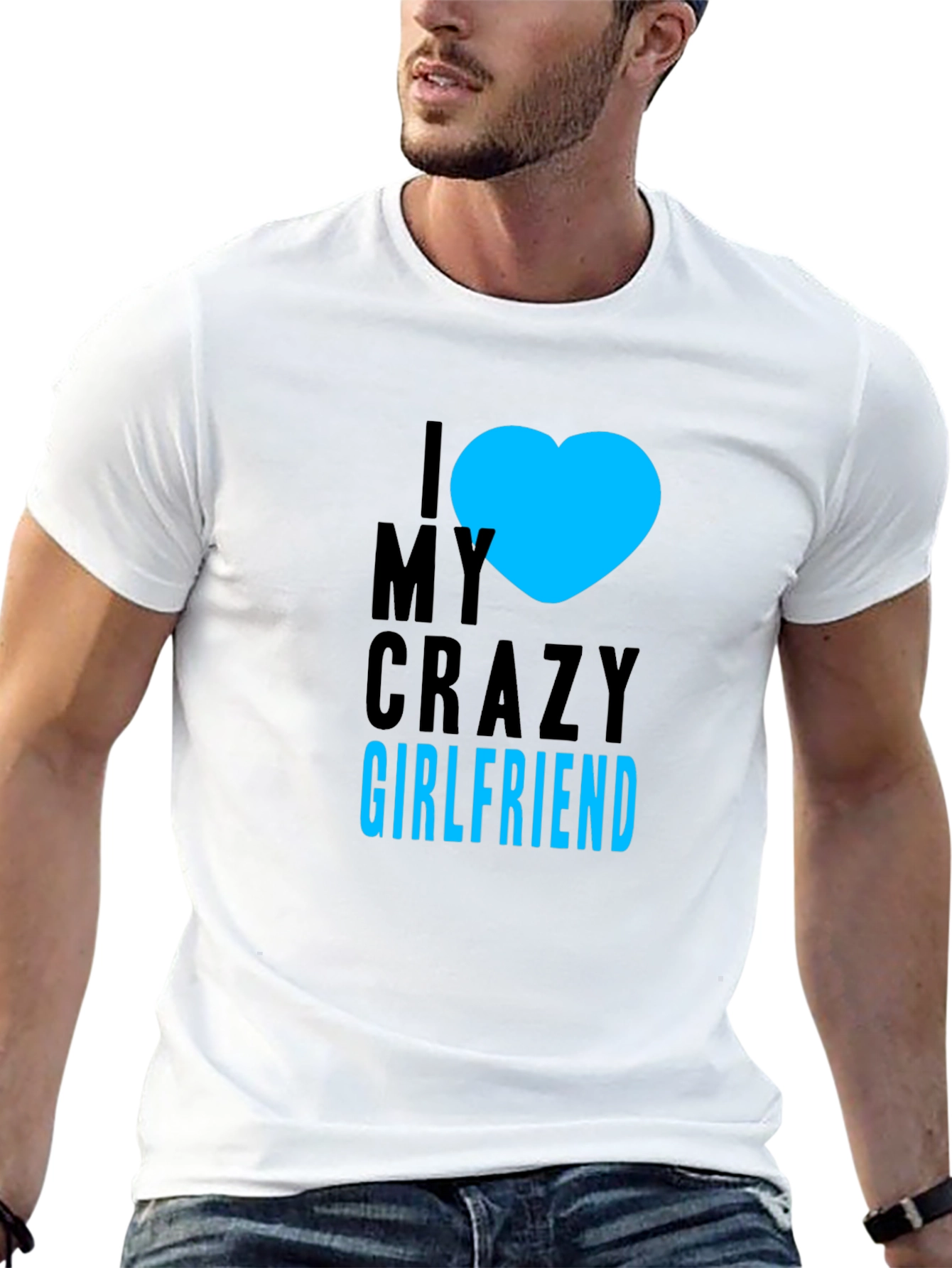 I Heart My Crazy Girlfriend - Black T-Shirt