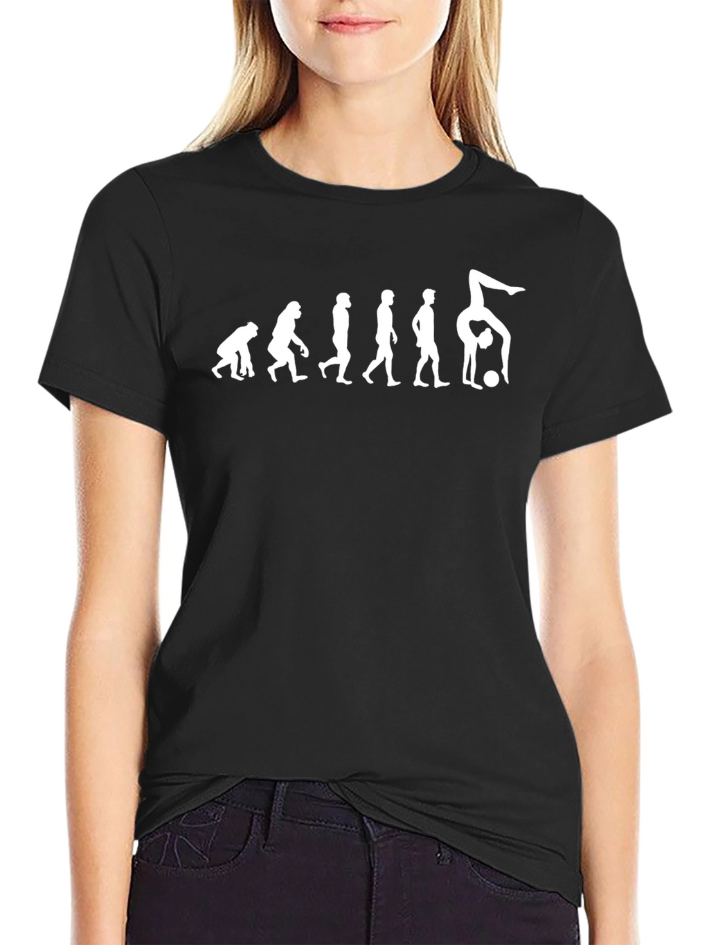 Evolution of Gymnastics Black T-Shirt