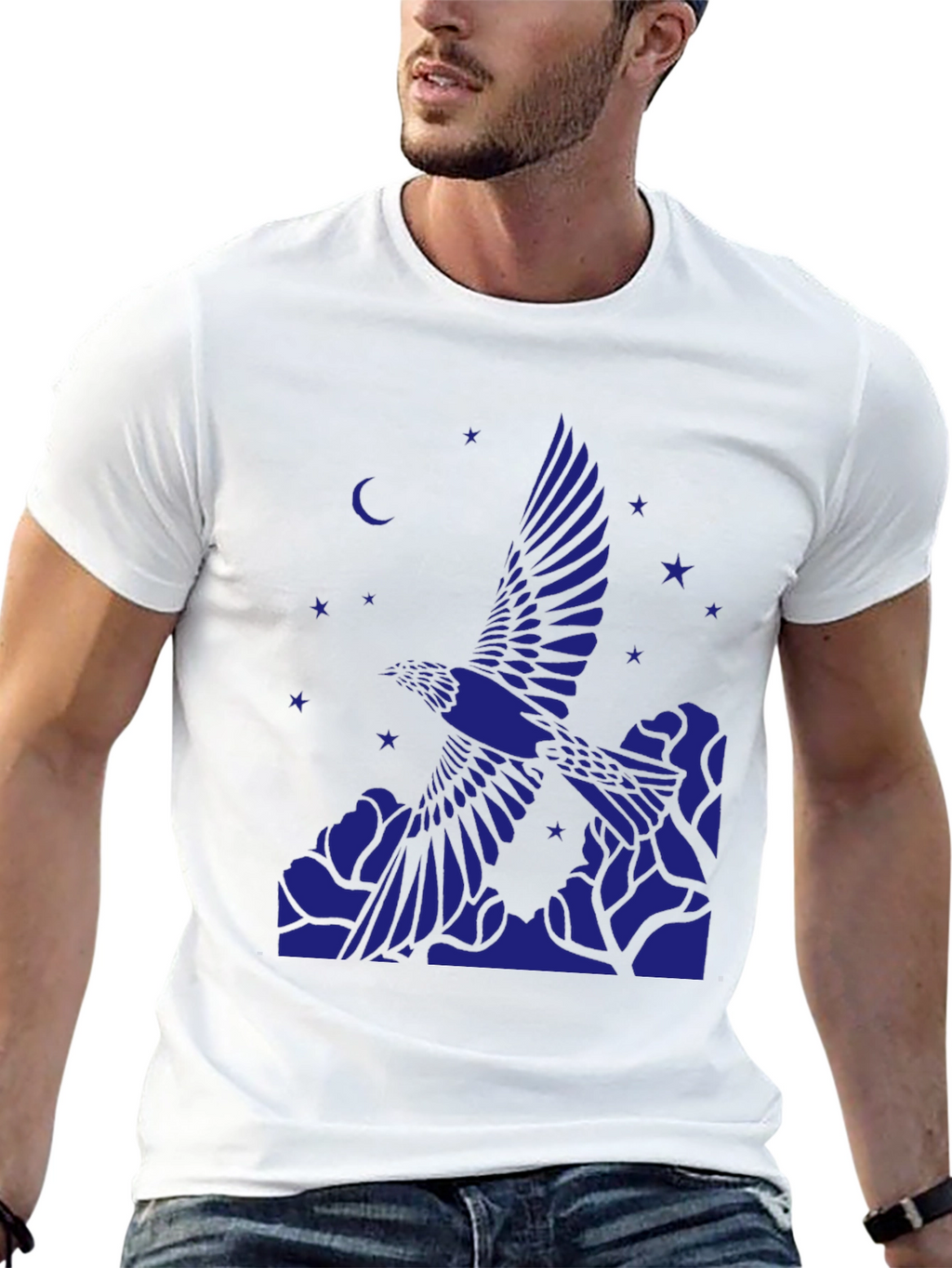 Raven Moon Star Graphic T-Shirt
