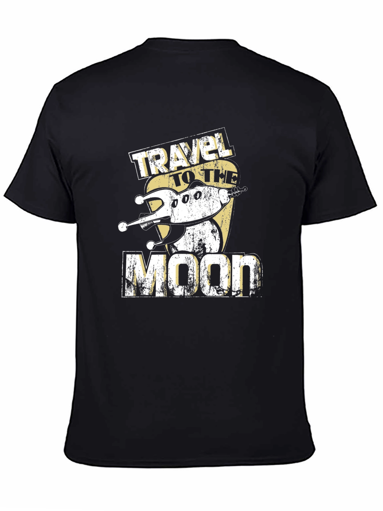 Travel to the Moon Graphic Tee - Retro Space Adventure