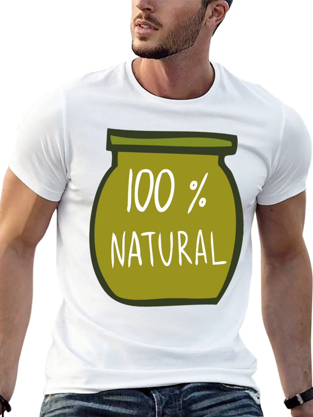 100% Natural Graphic Tee - Soft Cotton Blend