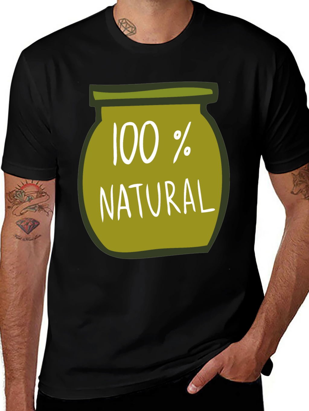 100% Natural Graphic Tee - Soft Cotton Blend