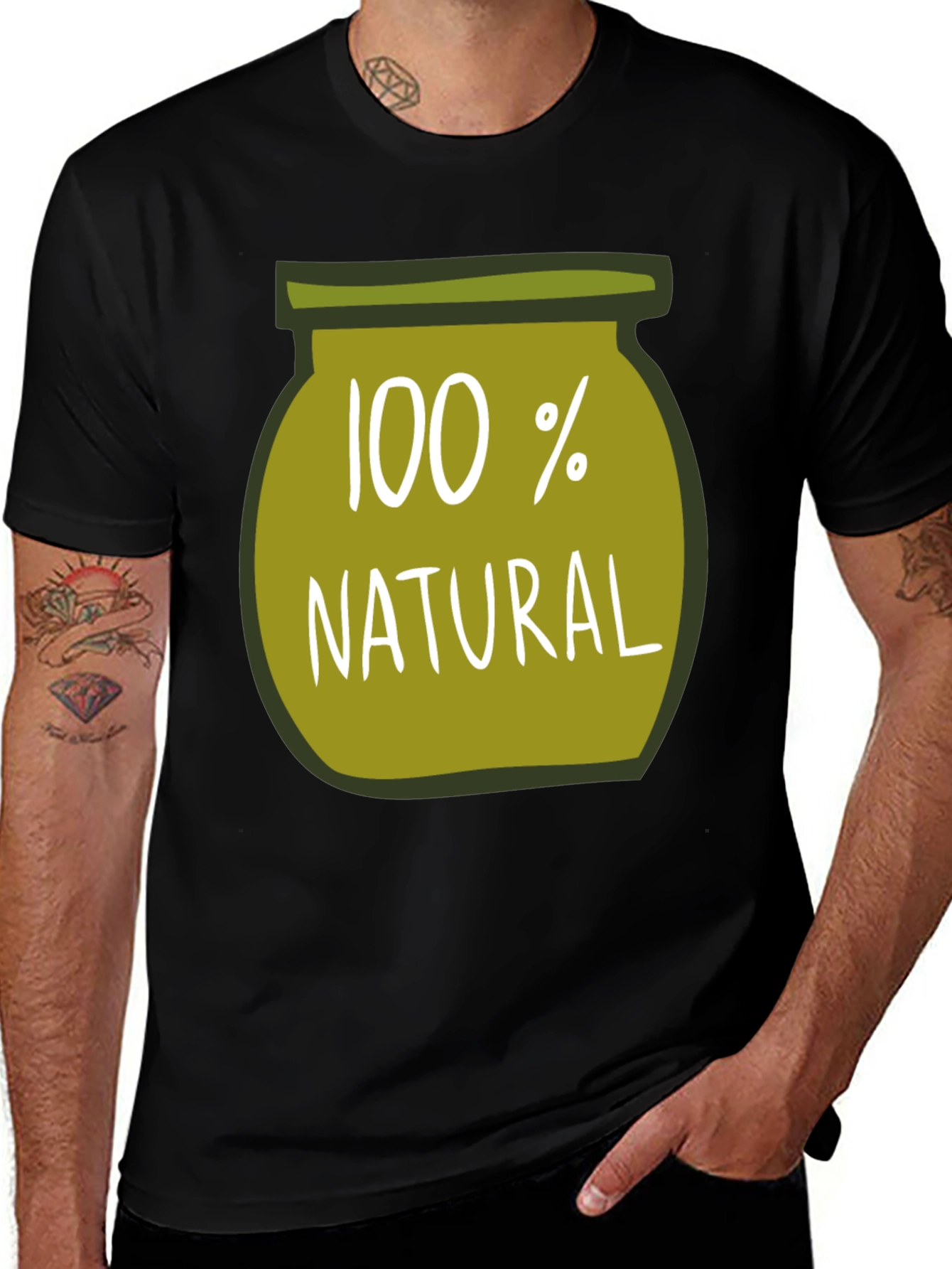 100% Natural Graphic Tee - Soft Cotton Blend