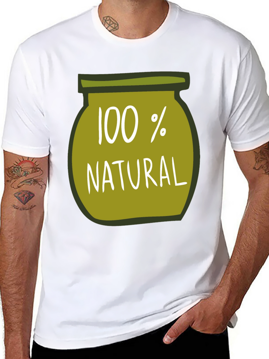100% Natural Graphic Tee - Soft Cotton Blend
